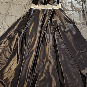 Womens Sz XL Long Black Formal Dress Evening Gown